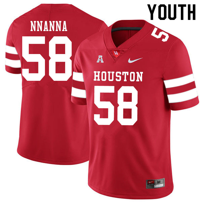 Youth #58 Ugonna Nnanna Houston Cougars College Football Jerseys Sale-Red